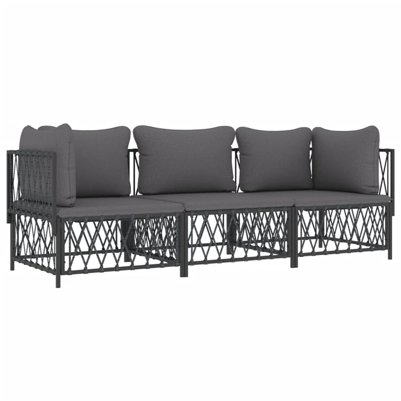 vidaXL Steel Garden Lounge Set in Anthracite