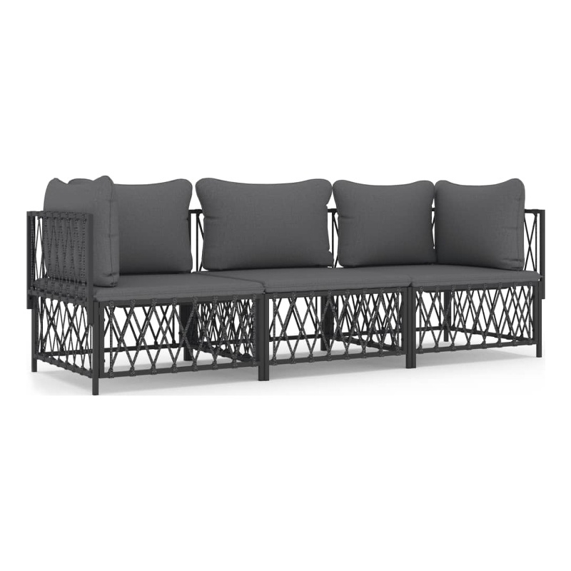 vidaXL Steel Garden Lounge Set in Anthracite