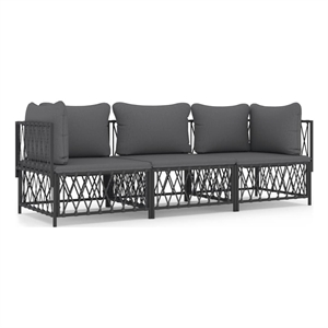 vidaXL Steel Garden Lounge Set in Anthracite