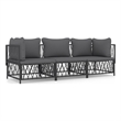 vidaXL Steel Garden Lounge Set in Anthracite