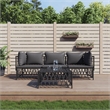 vidaXL Steel Small Garden Lounge Set in Anthracite