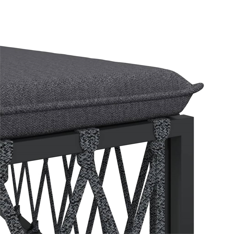 vidaXL Steel Small Garden Lounge Set in Anthracite