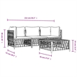 vidaXL Steel Small Garden Lounge Set in Anthracite