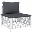 vidaXL 9 Piece Steel Garden Lounge Set in White/Gray