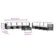 vidaXL 9 Piece Steel Garden Lounge Set in White/Gray