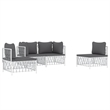 vidaXL Steel Garden Lounge Set in White