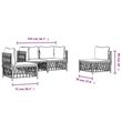 vidaXL Steel Garden Lounge Set in White