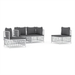 vidaXL Steel Garden Lounge Set in White