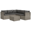 vidaXL 6 Piece Steel Garden Lounge Set in Gray