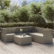 vidaXL 6 Piece Steel Garden Lounge Set in Gray