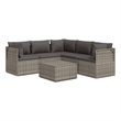 vidaXL 6 Piece Steel Garden Lounge Set in Gray