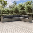 vidaXL 8 Piece Small Garden Lounge Set in Gray