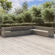 vidaXL 8 Piece Small Garden Lounge Set in Gray