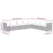 vidaXL 8 Piece Small Garden Lounge Set in Gray