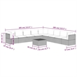 vidaXL 10 Piece Steel Garden Lounge Set in Gray