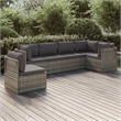 vidaXL 6 Piece Steel Garden Lounge Set in Gray