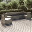 vidaXL 6 Piece Steel Garden Lounge Set in Gray