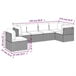 vidaXL 6 Piece Steel Garden Lounge Set in Gray