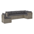 vidaXL 6 Piece Steel Garden Lounge Set in Gray