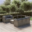 vidaXL 6 Piece Steel Garden Lounge Set in Gray