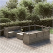 vidaXL 6 Piece Steel Garden Lounge Set in Gray