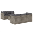 vidaXL 6 Piece Steel Garden Lounge Set in Gray