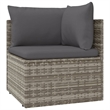 vidaXL 7 Piece Steel Small Garden Lounge Set in Gray