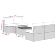 vidaXL 5 Piece Poly Rattan Garden Lounge Set in Gray
