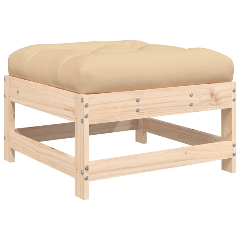 vidaXL 5 Piece Wood Garden Lounge Set in Beige