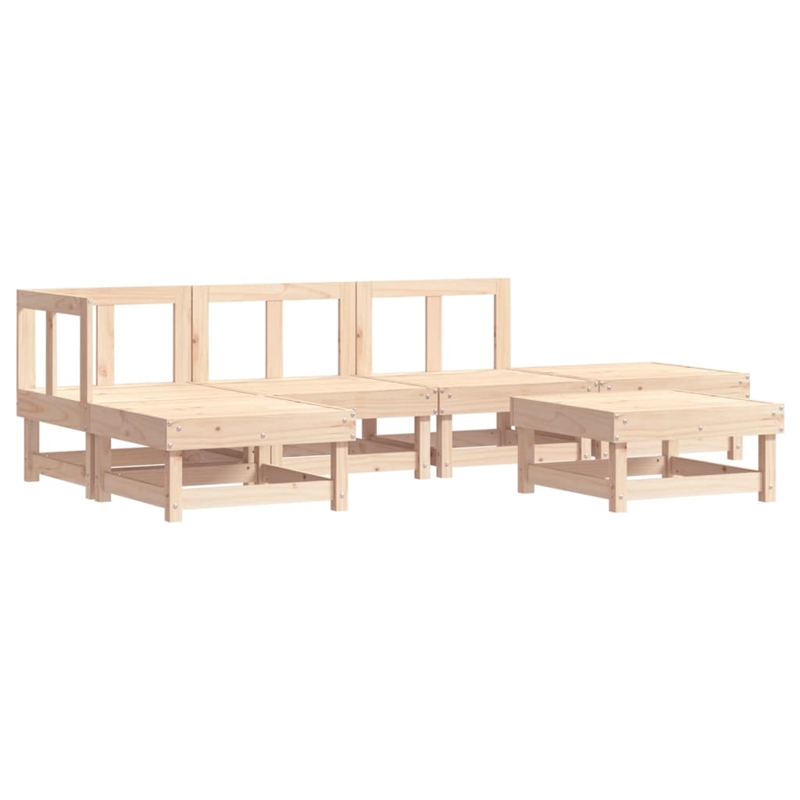 vidaXL Wood Standard Garden Lounge Set in Beige
