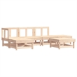 vidaXL Wood Standard Garden Lounge Set in Beige