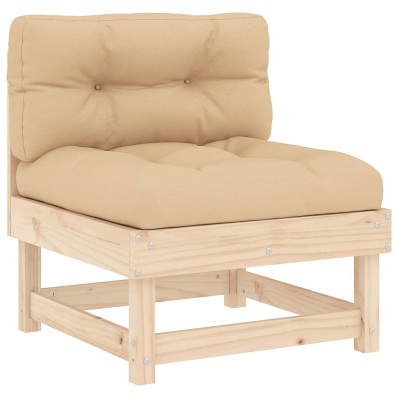 vidaXL Wood Standard Garden Lounge Set in Beige
