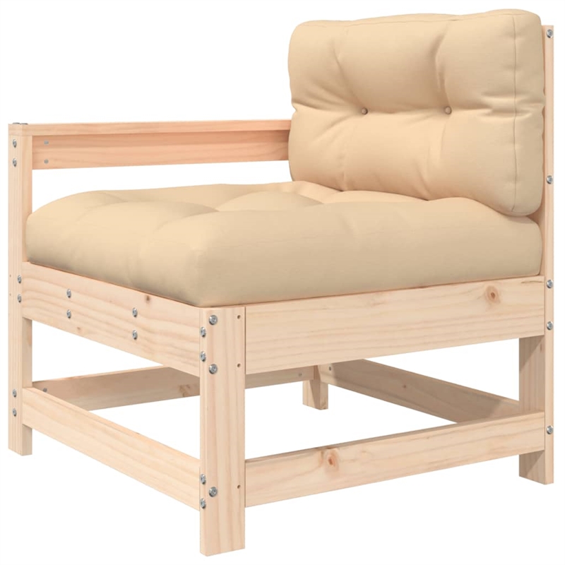 vidaXL Wood Garden Lounge Set in Natural/Beige