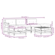 vidaXL Wood Garden Lounge Set in Natural/Beige