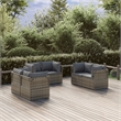 vidaXL Steel Garden Sofa in Gray