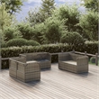 vidaXL Steel Garden Sofa in Gray