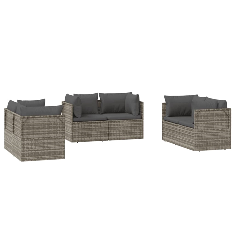 vidaXL Steel Garden Sofa in Gray