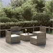 vidaXL 5 Piece Steel Garden Lounge Set in Gray