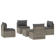 vidaXL 5 Piece Steel Garden Lounge Set in Gray