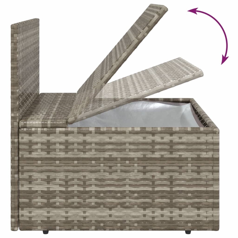 vidaXL 5 Piece Steel Garden Lounge Set in Gray