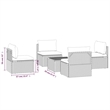 vidaXL 5 Piece Steel Garden Lounge Set in Gray