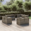 vidaXL 8 Piece Steel Sofa in Gray