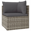 vidaXL 8 Piece Steel Sofa in Gray
