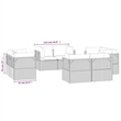 vidaXL 8 Piece Steel Sofa in Gray