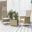 vidaXL 3 Piece Steel Garden Lounge Set in Beige
