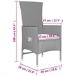 vidaXL 3 Piece Steel Garden Lounge Set in Beige