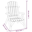 vidaXL 3 Piece Wood Large Garden Lounge Set