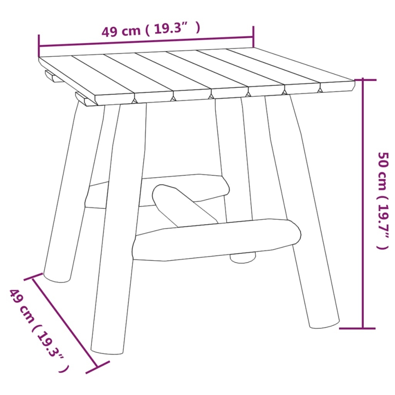 vidaXL 3 Piece Wood Large Garden Lounge Set
