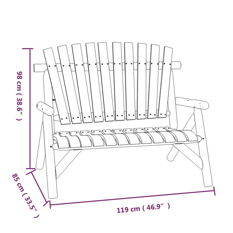 vidaXL 5 Piece Wood Garden Lounge Set