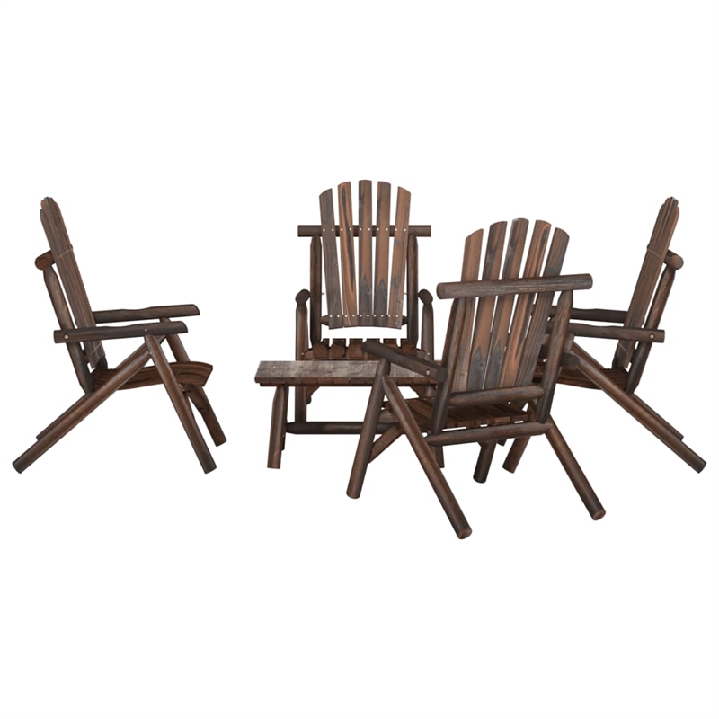 vidaXL 5 Piece Wood Medium Garden Lounge Set